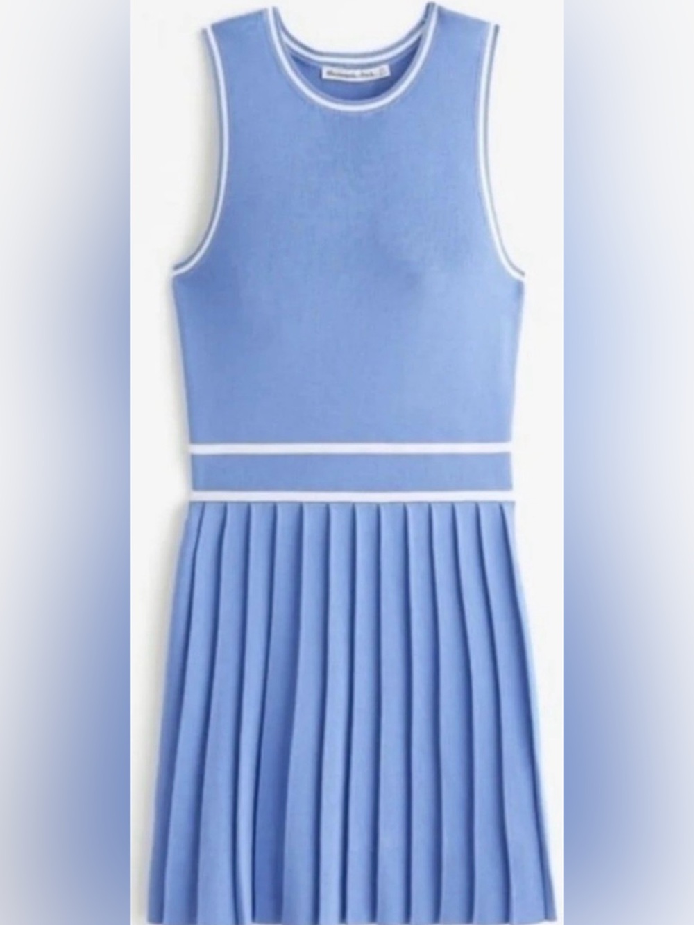Abercrombie & Fitch Pleated Mini Sweater Tennis Dress